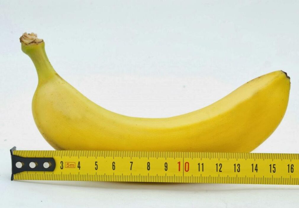 Take banana as an example, the penis measurement before enlargement