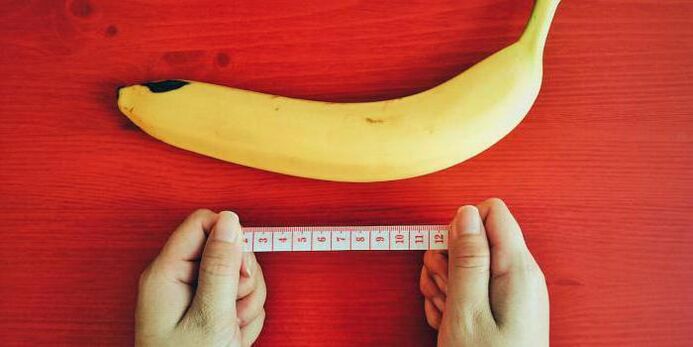 Take banana as an example, the penis measurement before enlargement